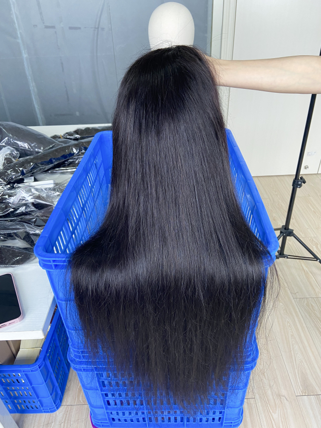 Donors Raw Hair Straight Hair 4*4 5*5 Full Lace Closure Wig