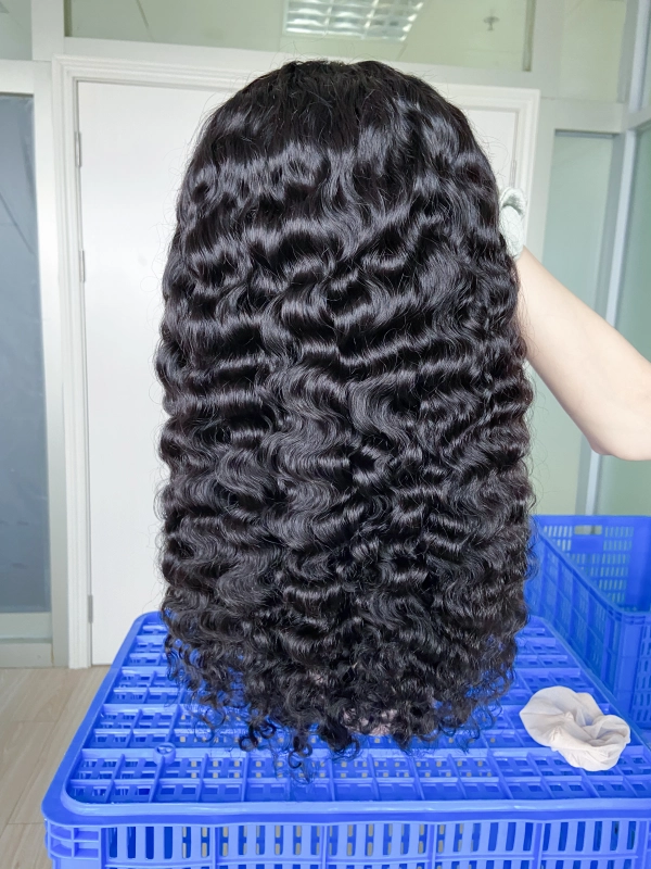 Donors Raw Hair Burmese Curly 4*4 5*5 Full Lace Closure Wig