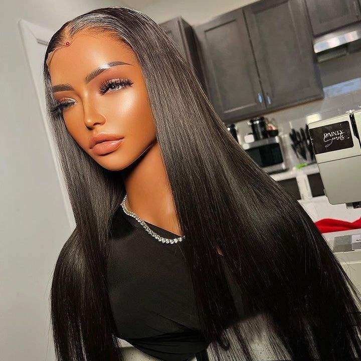 Donors Mink Hair Straight 4*4 5x5 Full Closure pre made Wig