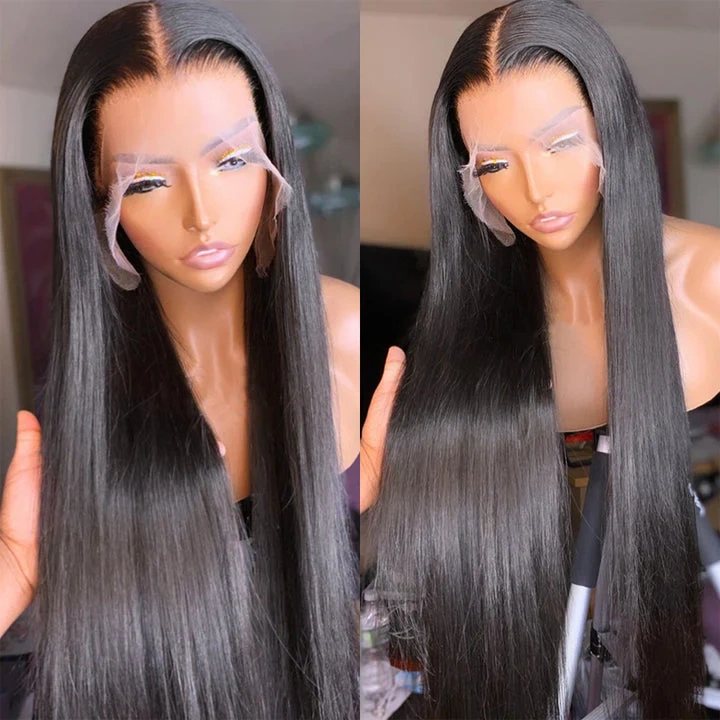 Donors Mink Hair Straight Hair 13*4 13*6 Full Frontal pre made 100% Human Hair Wig