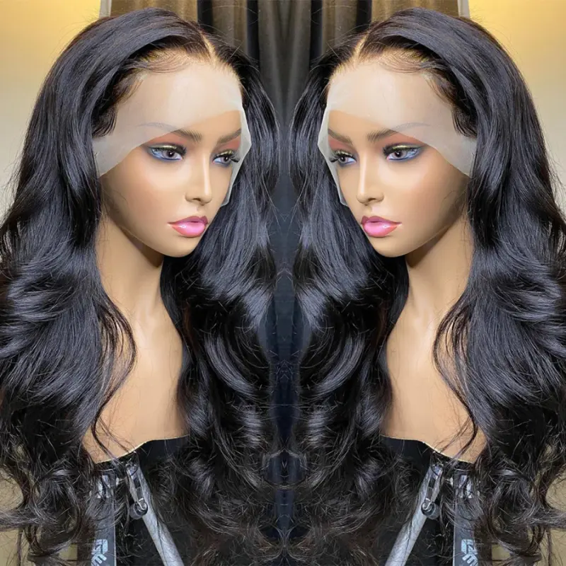 Donors Mink Hair Body Wave 13*4 13*6 Full Frontal pre made 100% Human Hair Wig