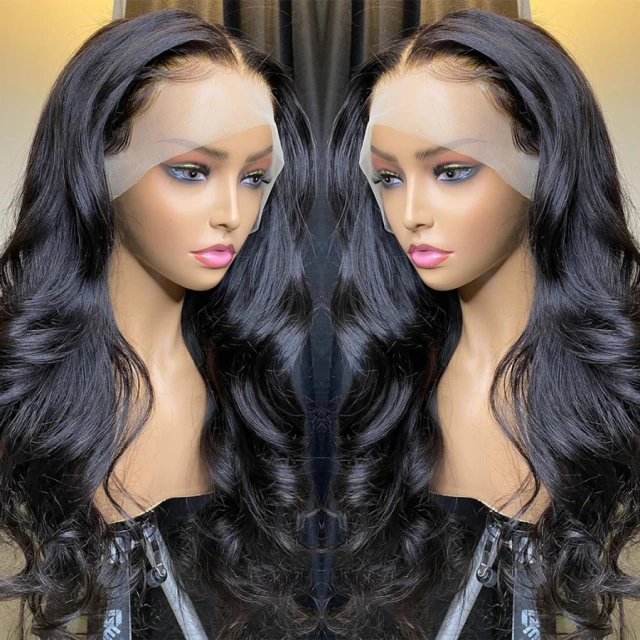 Donors Mink Hair Body Wave 13*4 13*6 Full Frontal pre made 100% Human Hair Wig