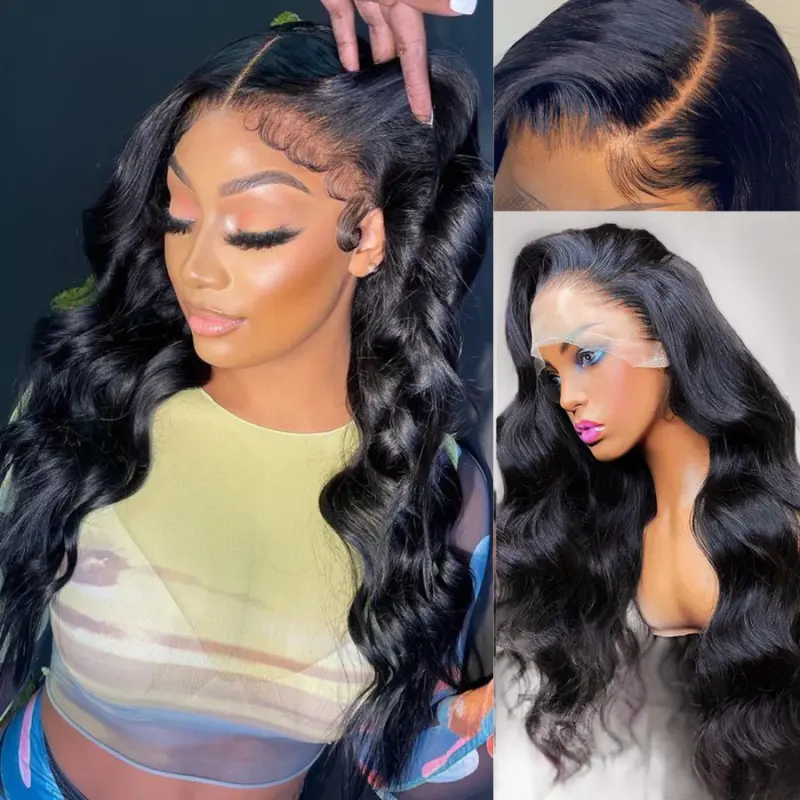 Donors Mink Hair Body Wave 13*4 13*6 Full Frontal pre made 100% Human Hair Wig