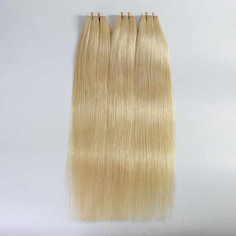 Donors 16"-30" Tape Ins 613 Blonde Color Straight Human Hair Extensions