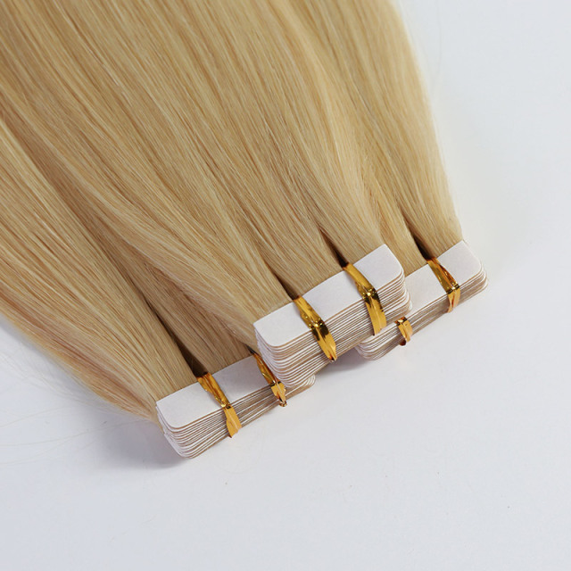 Donors 16"-30" Tape Ins 613 Blonde Color Straight Human Hair Extensions