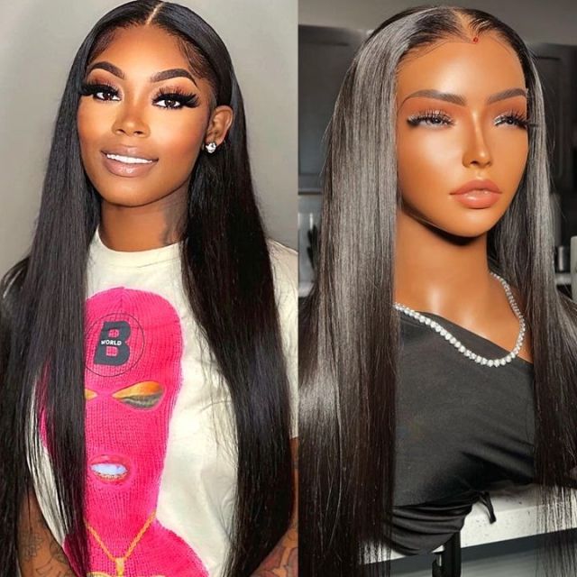 Donors Mink Hair Straight 4*4 5x5 Full Closure pre made Wig