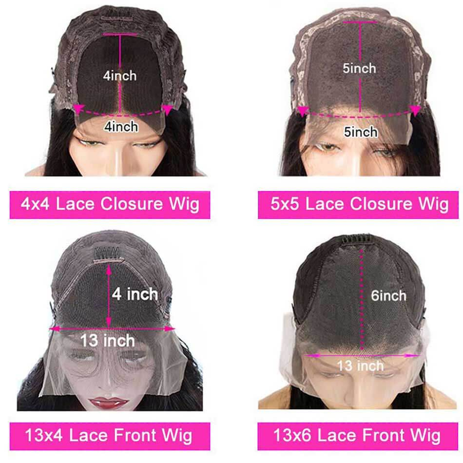Donors Mink Hair Kinky Straight 4*4 / 5*5 Full Frontal pre made 100% Human Hair Wig