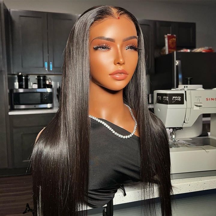 Donors Mink Hair Straight 4*4 5x5 Full Closure pre made Wig