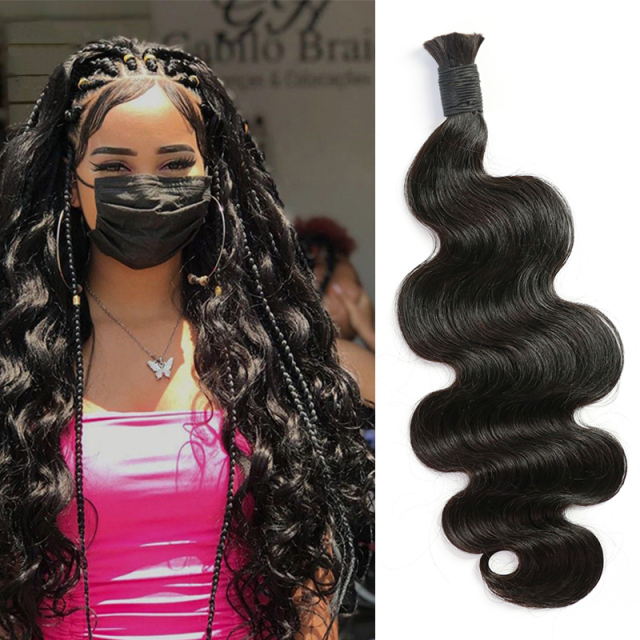 Donors Body Wave 100% Human Hair Natural Bulk Hair For Braiding Bundles No Weft Braiding Hair Extension