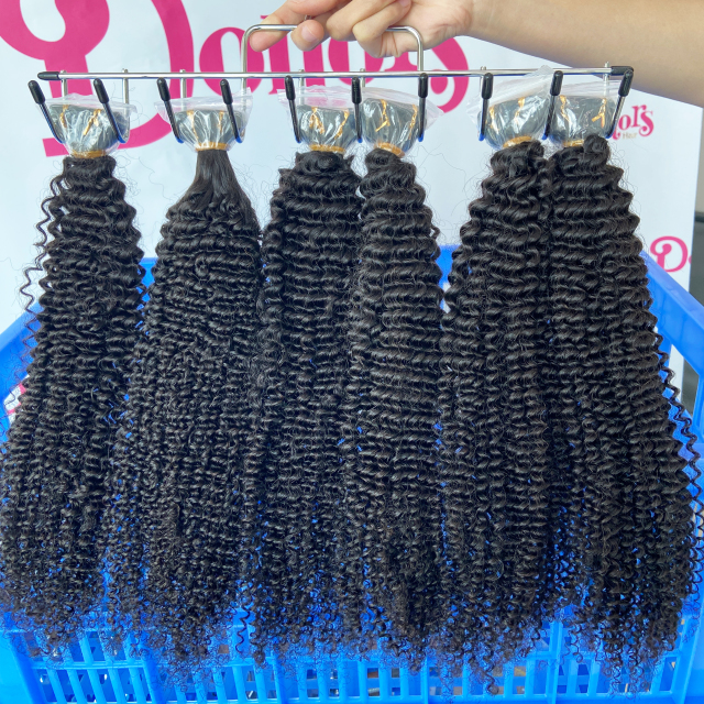 Donors 16"-30" Tape Ins Jerry Curly Mink Hair Extension 20pcs/pack