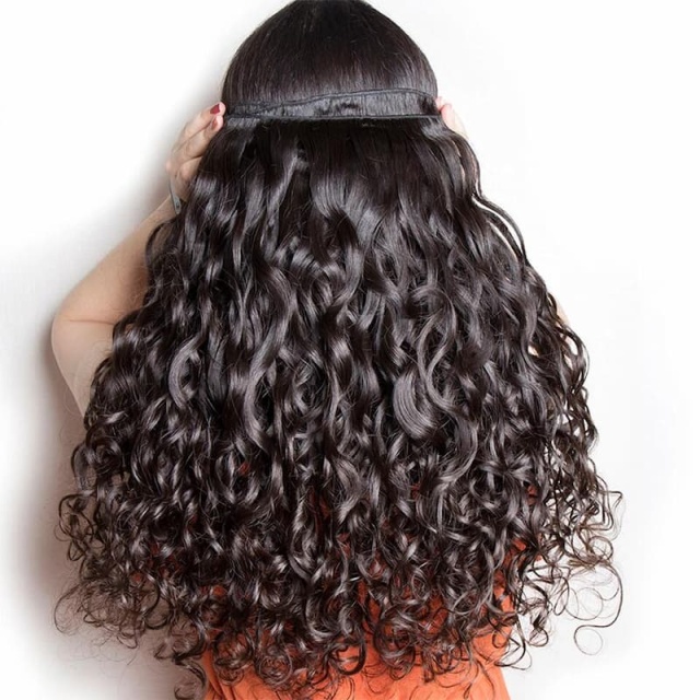 Donors Hair Water Wave Best Mink Hair 4 Bundles Natural Color