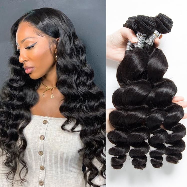 Donors Loose Wave Hair Weave 4 Bundle Deals 100% Mink Hair