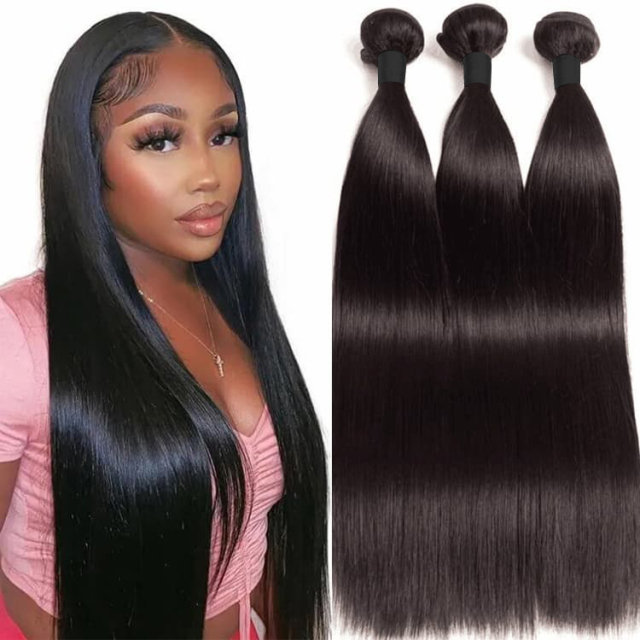Donors 3 Bundles Straight Mink Hair 100% Unprocessed Human Hair Extension