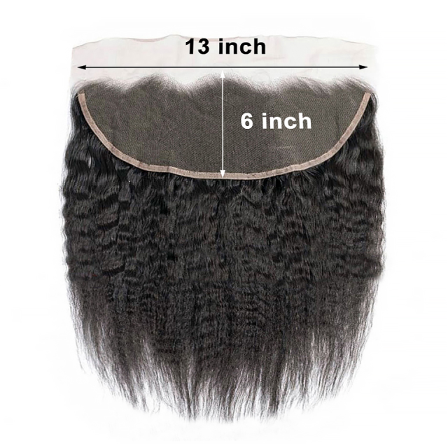 Donors Mink Hair Kinky Straight 13x4 Lace Frontal