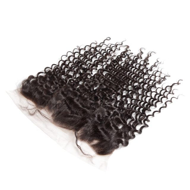 Donors  Peruvian Deep Wave Mink Hair 13x6 HD Lace Closure  100% Human Hair Weave