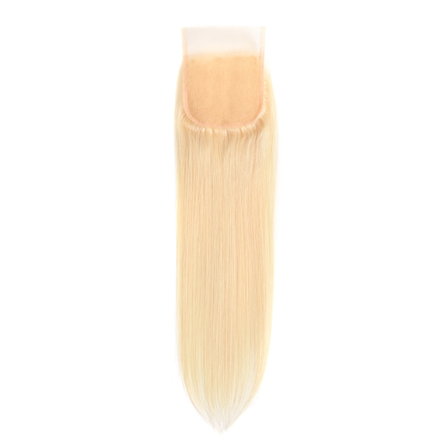 Donors Straight Hair Blonde #613 Color 4x4 Transparent Lace Closure