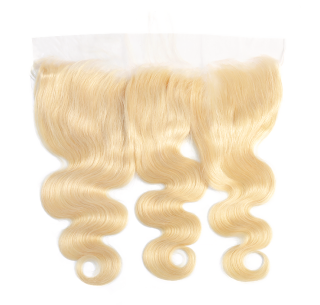 Donors #613 Blonde Color Body Wave 13x4 Transparent Lace Frontal