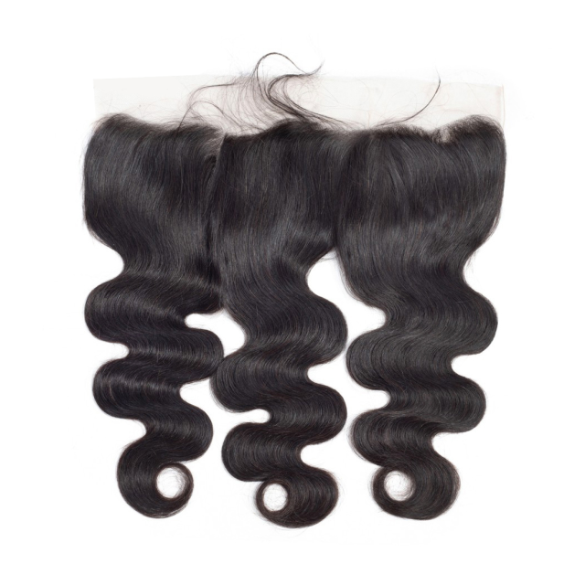 Donors Unprocessed Body Wave 3 Bundles Mink Hair with 13x4 Transparent Lace Frontal