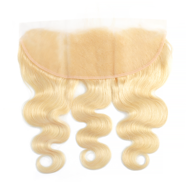 Donors #613 Blonde Color Body Wave 13x4 Transparent Lace Frontal