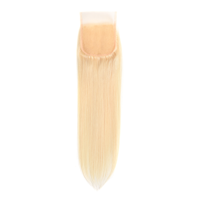 Donors 613 Blonde Color Straight Hair 4x4 Transparent Lace Closure