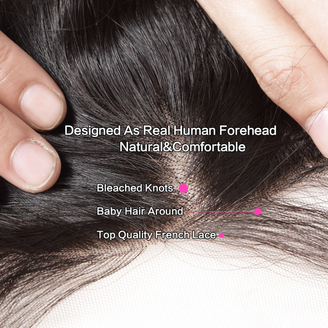 Donors Cambodian Wavy Raw Hair 13x4 HD Lace Frontal 100% Human Hair Baby Hair