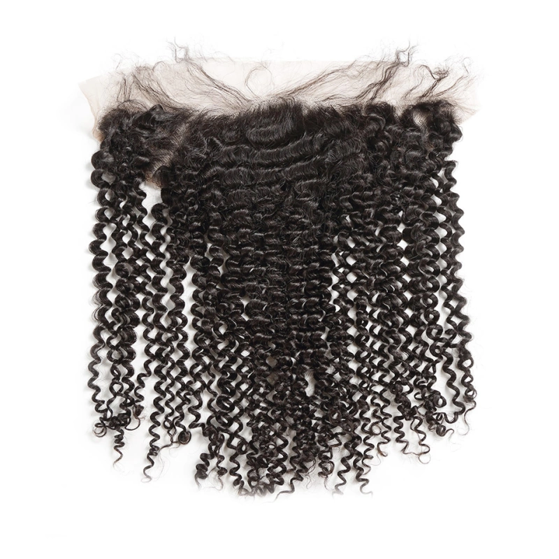 Donors Mink Jerry Curly Hair 13x4 Transparent Lace Frontal