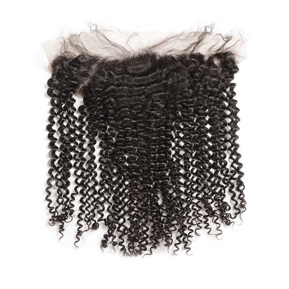 Donors Mink Jerry Curly Hair 13x4 Transparent Lace Frontal