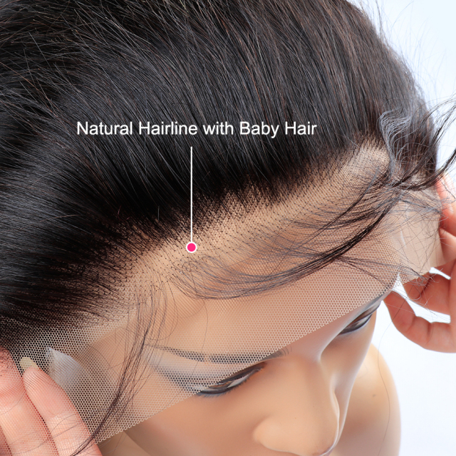 Donors Indian Wavy Raw Hair 13×4 HD Lace Frontal 100% Human Hair Baby Hair