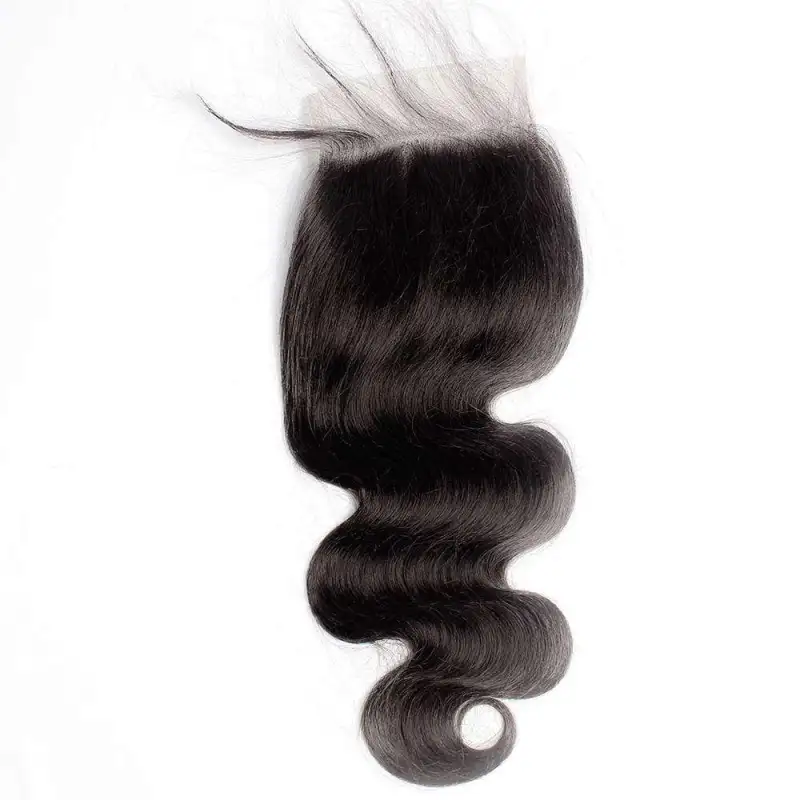 Donors Body Wave Mink Hair 5x5 Transparent Lace Closure 100% Human Hair Weave
