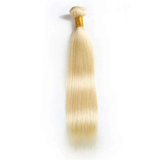 Donors Blonde 613 Hair Weave 4 Bundles Straight Virgin Human Hair Weft