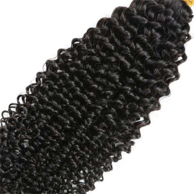 Donors High Quality Jerry Curly Mink Hair 3 Bundles with 13x4 HD Lace Frontal