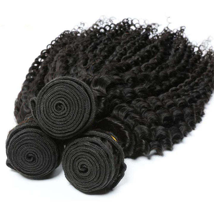Donors Jerry Curly 3 Bundles Mink Hair Weft With 5x5 Transparent Lace Closure