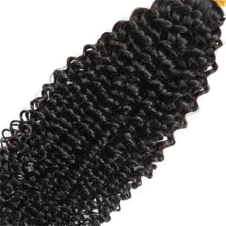 Donors Jerry Curly 3 Bundles Mink Hair Weft With 5x5 Transparent Lace Closure