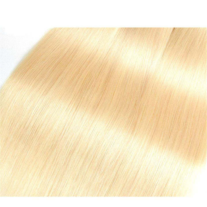 Donors Blonde 613 Hair Weave 4 Bundles Straight Virgin Human Hair Weft