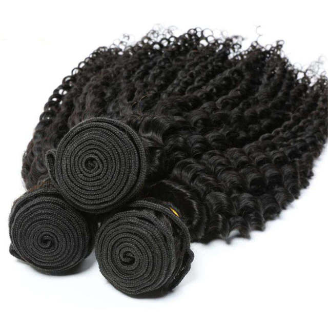 Donors 4 Bundles/pack Jerry Curly Mink Human Hair Weave