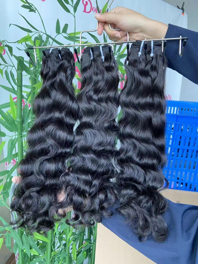 Donors Best Unwrought Natural colour Burmese Wave Raw Hair Bundle Hair Weave100% Human Hair