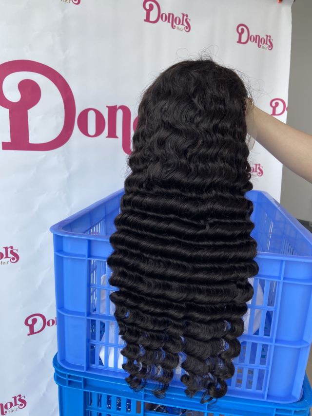 Donors Mink Hair Loose Deep 4*4 5x5 Full HD / Transparent Closure pre made 100% Human Hair Wig 180% / 200% Density