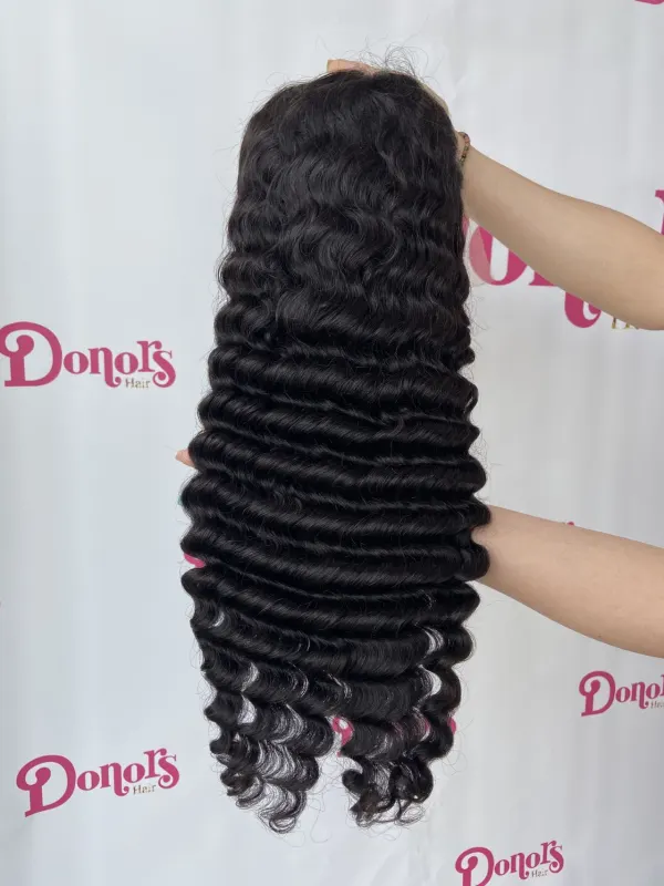 Donors Mink Hair Loose Deep 4*4 5x5 Full HD / Transparent Closure pre made 100% Human Hair Wig 180% / 200% Density