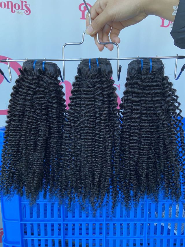 Donor Hairs Mink Hair A Kinky curly Virgin Hair Bundles