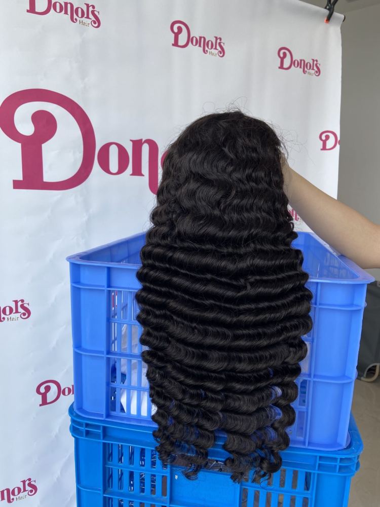 Donors Mink Hair Loose Deep 13*4/13*6 Full HD / Transparent Closure pre made 100% Human Hair Wig 180% / 200% Density