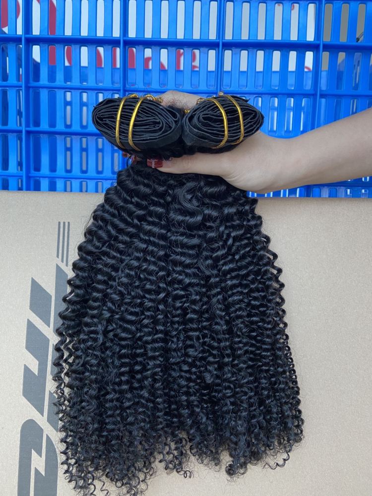 Donors Mink Hair Seamless Clip-In Silk Curly Hair Extensions 6Pcs/Set