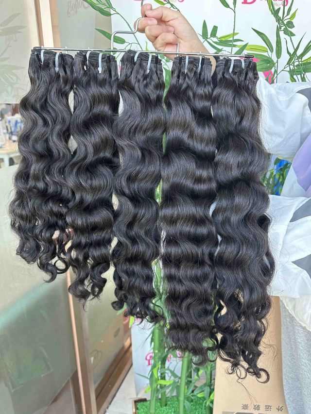 Donors Hair Natural colour Raw Hair Burmese Wavy Bundle Hair Weave100% Human Hair