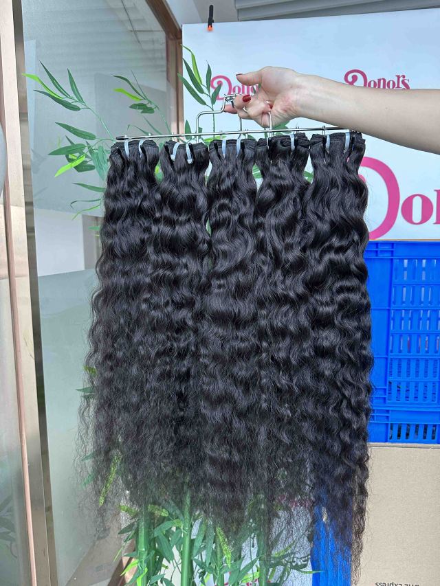 Donors Hair Natural colour Raw Hair Cambodian Wavy Bundle Hair Weave100% Human Hair