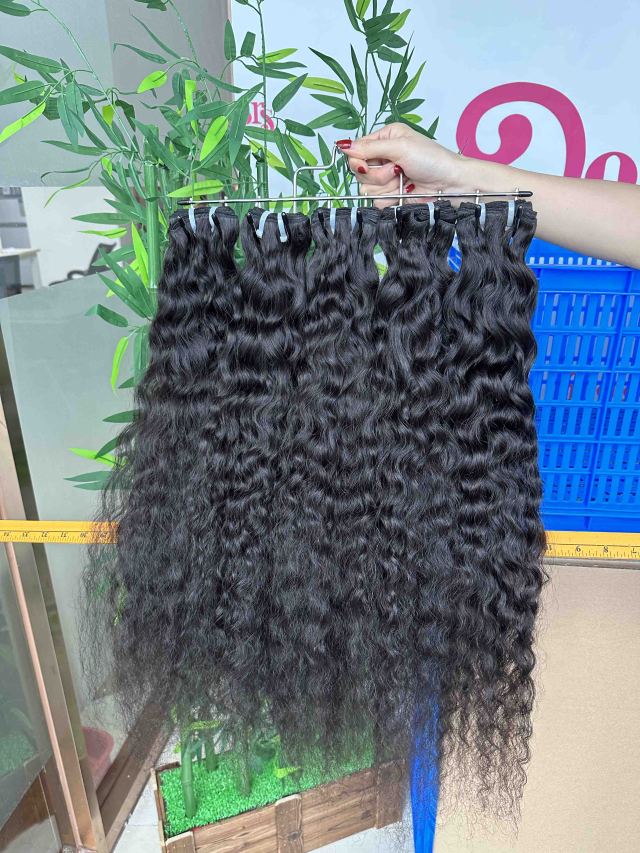 Donors Hair Natural colour Raw Hair Cambodian Wavy Bundle Hair Weave100% Human Hair