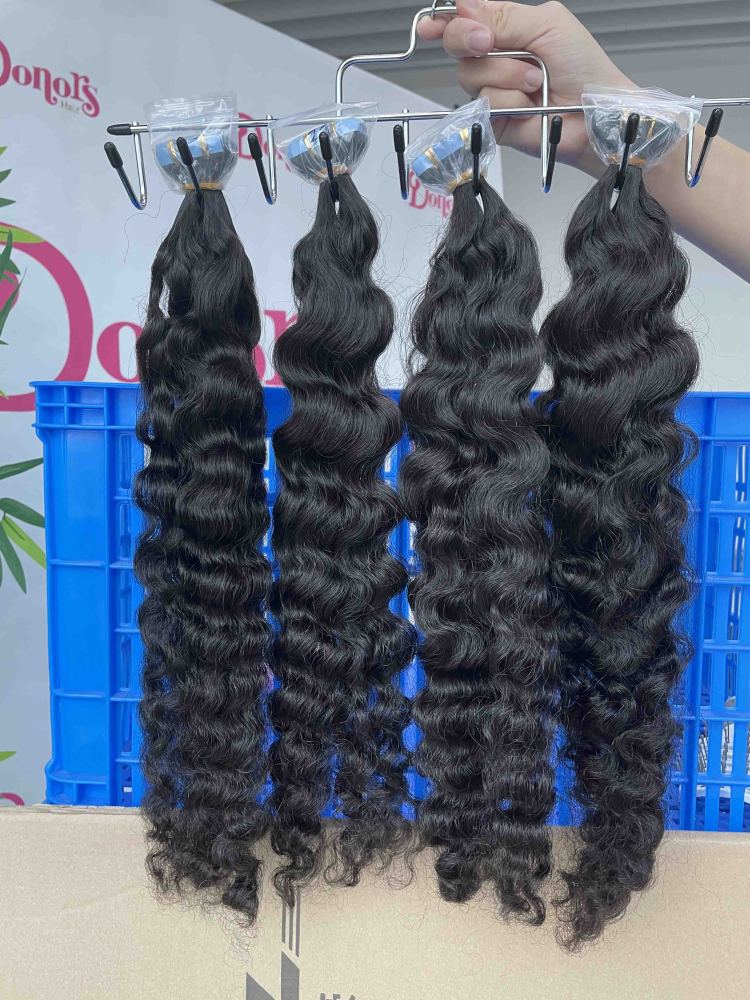 Donors 16"-30" Raw Tape in Hair Burmese Curly Extensions Human Hair, Remy Tape in Hair Extensions Tape in Human Hair 50g 20pcs