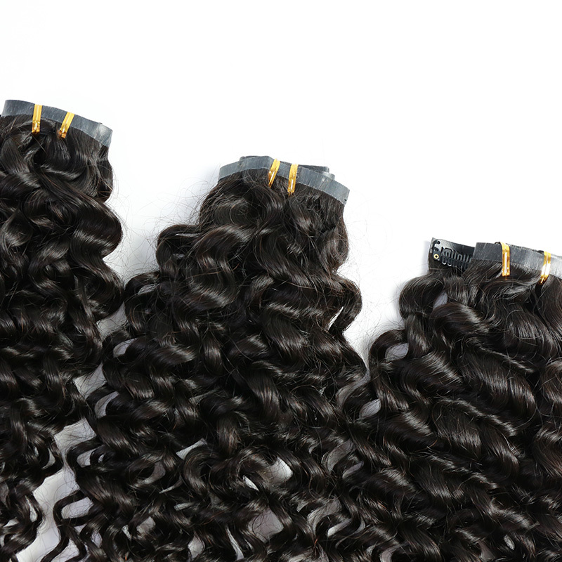 Donors Mink Hair Seamless Clip-In Silk Water Wave Hair Extensions 7Pcs/Set