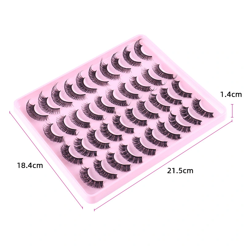 20 Pairs Fuffy False Eyelashes, 3DLashes Wispy Cat-Eye Look FauxLashes, Natural Look EyelashExtensions, Volumized FalseEyelashes