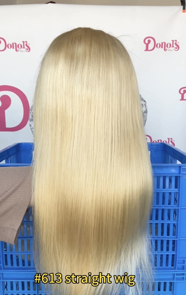 Donors Hair #613 Ginger Colored Straight 13x4/4x4 transparen Lace 100% Human Hair Wig 180%Density