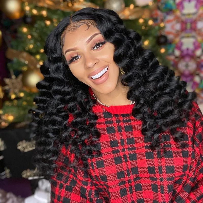 Donors Mink Hair Loose Deep 4*4 5x5 Full HD / Transparent Closure pre made 100% Human Hair Wig 180% / 200% Density