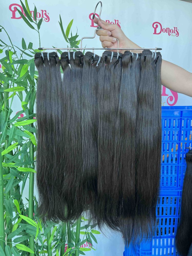 Donors Hair Raw Straight 4 Bundles Dale 100% Human Hair Natural Colour